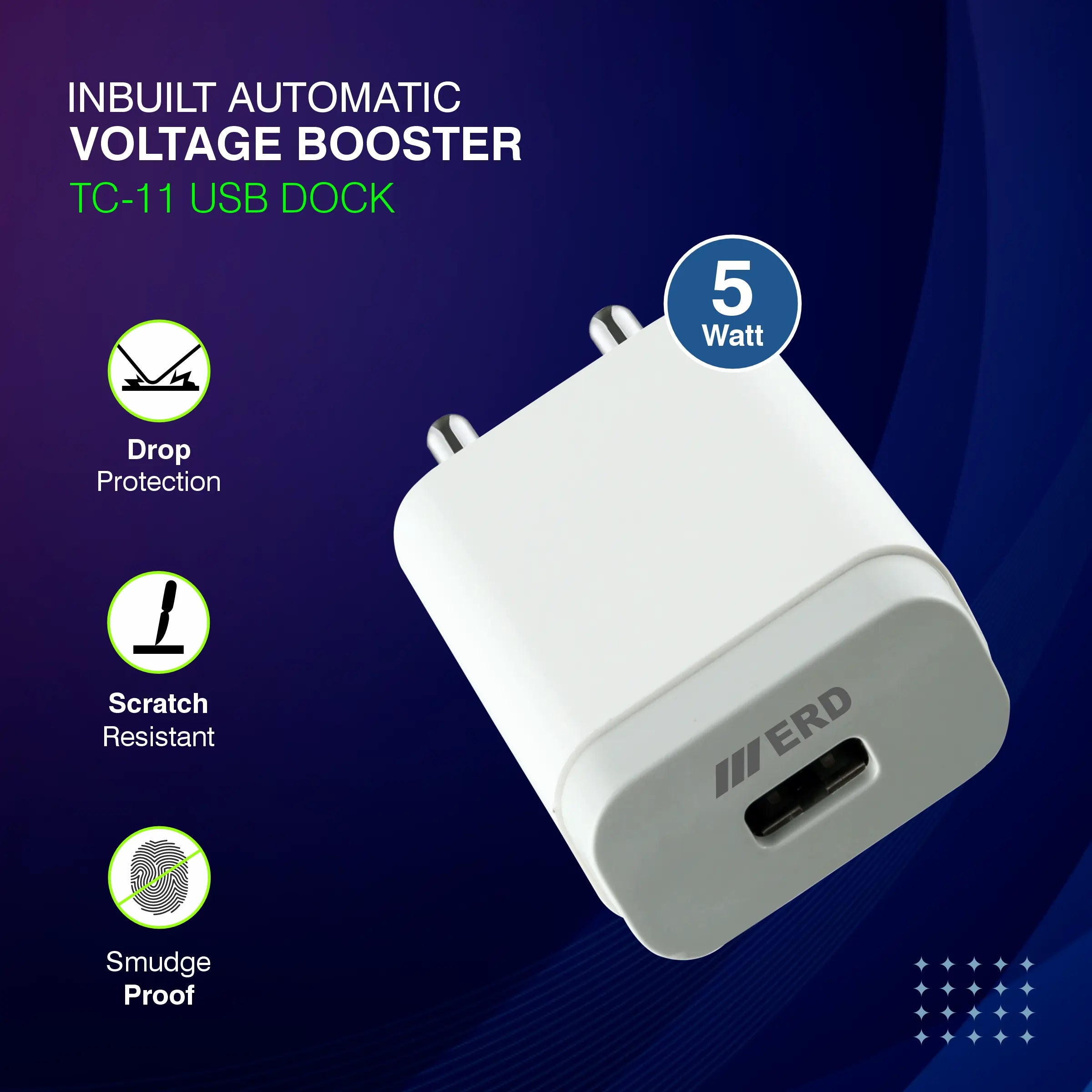 ERD TC-11 USB A Charger Dock 5V/1Amp (5W)
